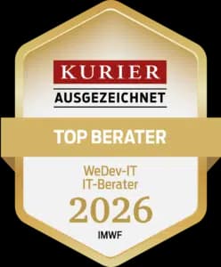 Kurier Gütesiegel Topberater 2026 – Auszeichnung für WeDev-IT