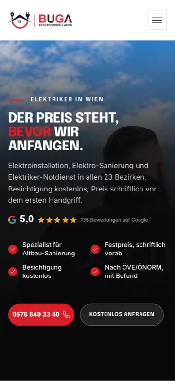 elektrobuga.at auf dem Handy